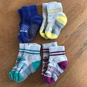 4 pairs bombas toddler socks